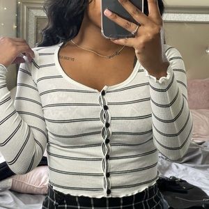 striped crop top